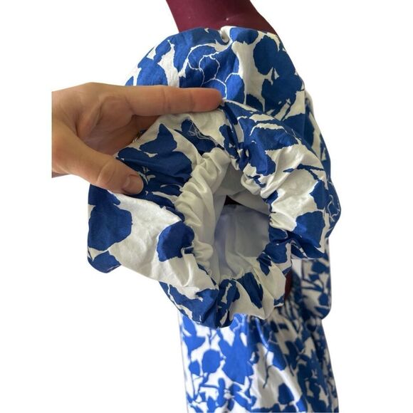 Hyacinth House Tuckernuck Blue Floral Seaport Midi Dress size S Blue White - Picture 8 of 11